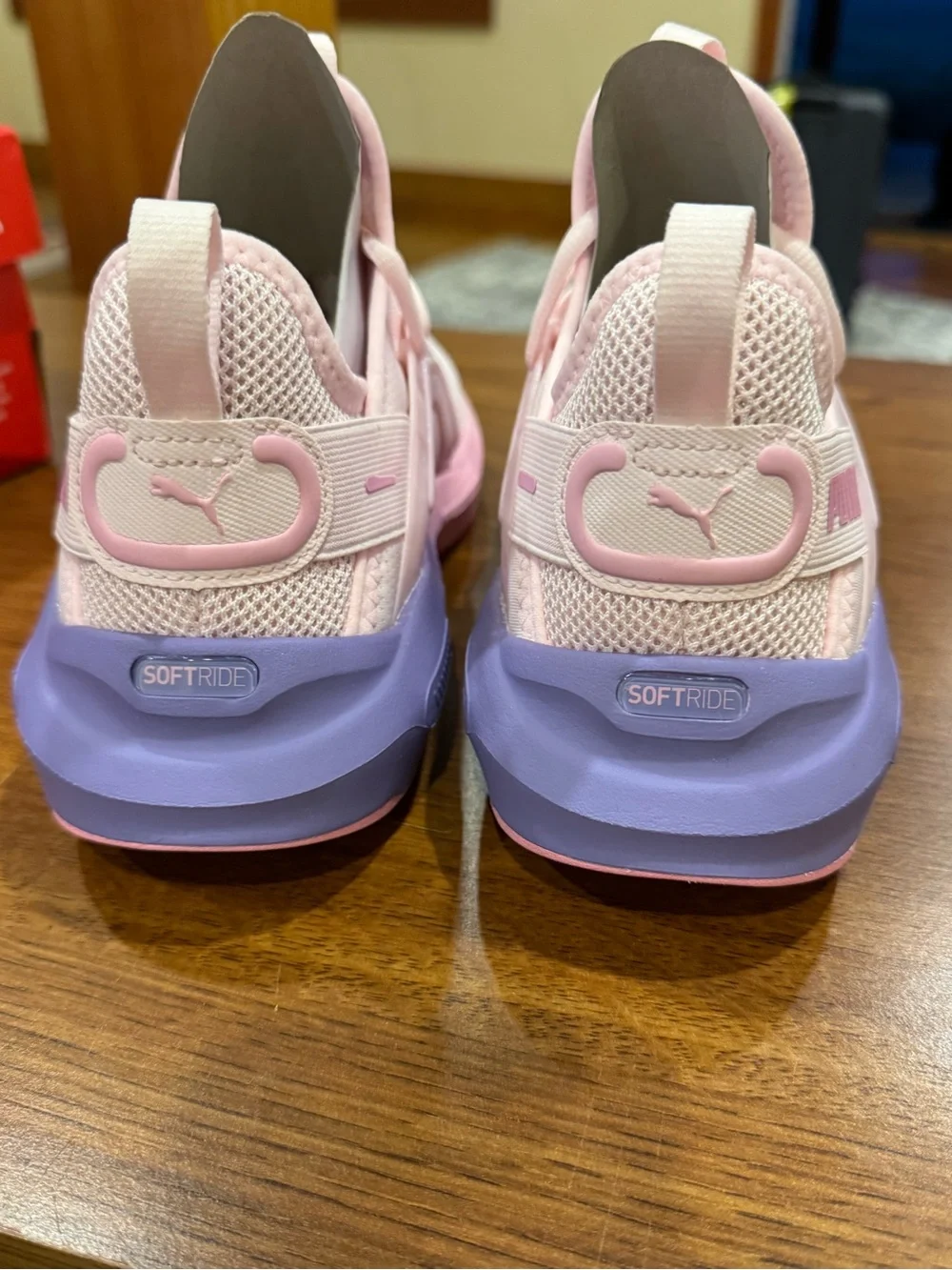 Puma Light Pink and Lavender Mesh Training Sneakers - Picture 4 of 8